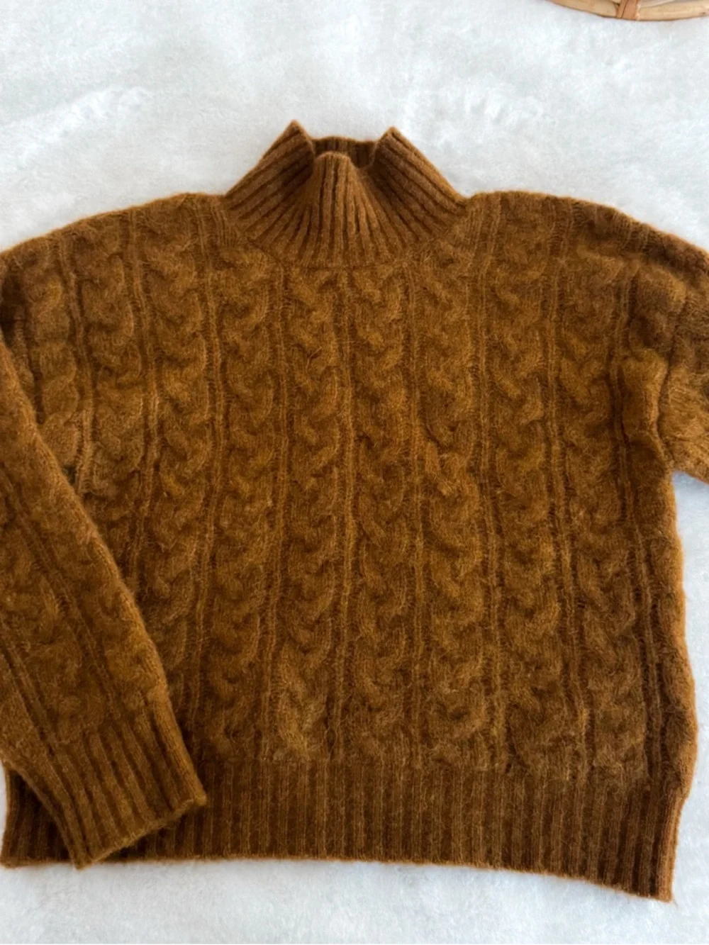 Sezane Hugo Jumper Sweter Wildcat Brown Baby Alpaca - Picture 6 of 11